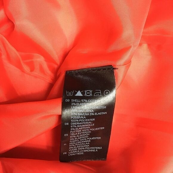 H & M red size 2 sheath with ruffle dress zipper - Picture 6 of 13